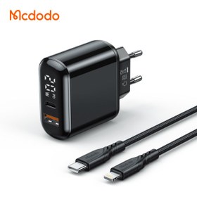 Resim Mcdodo CH-7171 20W PD3.0 Dijital Göstergeli Usb-C Şarj Kablolu Dual Portlu Hızlı Şarj Cihazı 