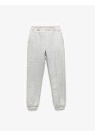 Resim Koton Beli Lastikli Cepli Basic Jogger Eşofman Altı Gri 6wkg40118ak Gri 