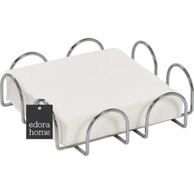 Resim Silver Kare 18 cm Peçetelik, Kafe, Restoran, Otel, Mutfak Sofra Büyük Boy Peçete - Metal Paslanmaz 