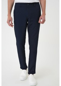 Resim Efor Slim Fit Waffle Kumaş Esnek Pamuk Lacivert Pantolon P 1168 Lacivert 