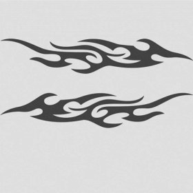 Resim Tsc Araba Dış Ayna Sticker Alev Yapıştırması 