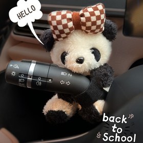 Resim Araba Panda Vites Topuzu Kapağı Dekoratif Figür | Yaratıcı Sinyal ve Süpürge Stickerları, İç Mekan Estetiğini Artırma İçin Araç ile Uyumlu, Sevimli Tasarım Görüşü Engellemeden Araba Ekipleri için, Çocukça Otoşikayetler, İnce El İşi İzleme Detaylı Dayanıkly Figür, Genç Sürücülere Özel 