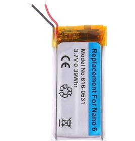 Resim Fastbuy 3.7v 0.39whr İpod Nano 6 Pil, Yedek Li-polimer Batarya 