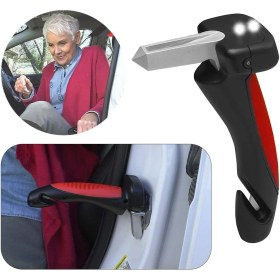 Resim Ayt Sunup Araç Iniş Destek Kolu Cam Kırıcı Fener Emniyet Kemeri Kesici Çok Fonksiyonlu Oto Tavan Yükselme Yardım Çekici 