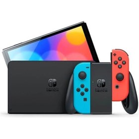 Resim Nintendo Switch OLED Yeni Nesil Konsol Kırmızı/Mavi 64GB 