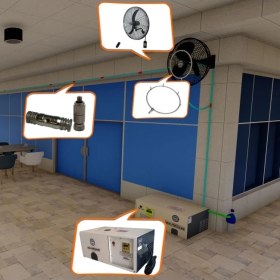 Resim Sismist Açık Alan Soğutma Serinletme Sistemi Yüksek Basınç 4 Fan 10 Uçlu 90-110M2 NO:VS15 