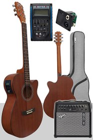 Resim Midex PHX-188-50AMP 50W Şarjlı Bluetooth Amfili Full Elektro Akustik Gitar 