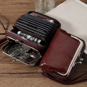 Resim Kadınlar için Clutch Çanta, Suni Deri Kısa Çanta Fermuar ve Askı ile, Çok Fonksiyonlu Büyük Kapasiteli Kadın Clutch Çanta Bozuk Para Kart Tutucu, Hafif Moda Modern İş Fermuarlı Kredi Kartı İş Gündelik Yıldönümü Hediyesi Doğum Günü Hediyesi 