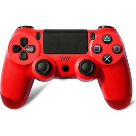 Resim Wezone Kırmızı Ps4 Kablosuz Oyun Kolu - 6 Eksenli Jiroskop, Dokunmatik Panel, 3.5mm Ses Portu, Abs Malzeme, Usb Şarjlı 