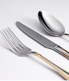 Resim Maxx Doria Paris G Decorated 6 Kişilik 42 Parça Çatal Kaşık Bıçak Takımı Pa1063 Gold 