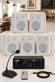 Resim Lastvoice Large Paket-4 Hoparlör Ve Anfi Anons Ses Sistemi Seti 