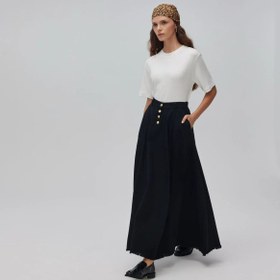 Resim Gabardin Kloş Etek Siyah - 40/42 