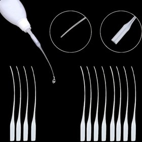 Resim 100 adet Yapıştırıcı Uçları, Plastik Yapıştırıcı Mikro Uçları Yapıştırıcı Uzatıcı Hassas CA Yapıştırıcı Uygulayıcısı Sanat El Sanatları Hobiler Projeleri Gitar Perde Yuvası 