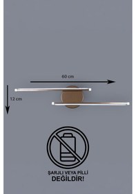 Resim Sare Aplik Kahverengi Modern Tasarım - Hol - Banyo - Mutfak - Salon-yatak Odası Gün Işığı Led Aplik Kahverengi 