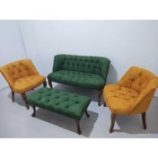 Resim Yeşil Sarı Koltuk Takımı Çay Seti 2+1+1 Koltuk Ve Bench Banklı Koltuk Takımı ygt001 