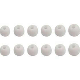 Resim Kosona 6.0mm Beyaz Silikon Kulaklık Ucu Takımı - 12 Adet 6 Çift S/m/l Boyutları - Kulak Sağlığı İçin Değiştirme Uçları S, M, L 