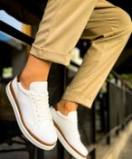 Resim Chekich Ch979 Santoni Gbt Spor Erkek Ayakkabı Beyaz/taba 