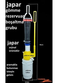 Resim Japar Gömme Rezervuar Çubuklu İç Takım Japar Kalite Boşaltma Grub 