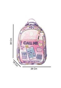 Resim Muggle 3 Bölmeli Call Me Okul Sırt Çantası Lila Mu-5751 Lila 
