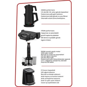 Resim Goldmaster Blackchef 32 Parça Avantajlı Elektronik Evlilik Paketi Elektrikli Mutfak Çeyiz Seti 