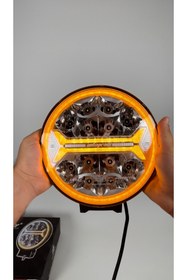 Resim AHMET OTOMOTİV ŞİMŞEK ETKİLİ YUVARLAK LELDİ SİS LAMBASI TEPE KAŞ 23CM ÇAP 