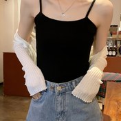 Resim Kadınlar için Seksi İnce Askılı Kolsuz Tank Top - Yüksek Esneklik, Düz Renk Katmanlama Temeli, Her Mevsim İçin Uygun, Makinede Yıkanabilir, Günlük Giyim, Zarif Sadelik, Pürüzsüz Dokusu 