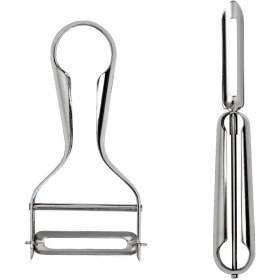 Resim Feyza Design 2'li Set Metal Soyacak ve Düz Bıçak, Pratik Patates Soyucu 