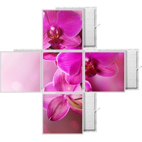 Resim Gök Panel 60 x 60 LED Panel Aydınlatma Desenli 3x3 5'li Grup Özel Seri 46511421SA 