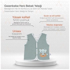 Resim Gezenbebe Hero Bebek Yeleği Mavi 