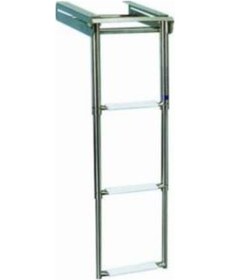 Resim Platform Altı Teleskopik Paslanmaz Merdiven 3 Basamak 85 Cm 