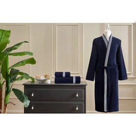 Resim Özdilek Wonder Maskülen Kimono Bornoz L - Lacivert Lacivert 