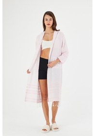 Resim Mulberry Katya Peştemal Bornoz Banyo Ve Plaj Elbisesi Pembe 