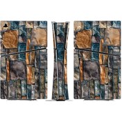 Resim Kt Grup Taş Desenler Playstation 5 Slim Kasa Dijital Versiyon Sticker Kaplama Seti 