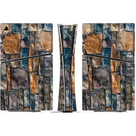 Resim Kt Grup Taş Desenler Playstation 5 Slim Kasa Dijital Versiyon Sticker Kaplama Seti 