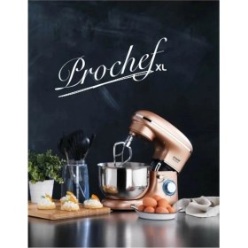 Resim Karaca Prochef Xl Stand Mikser 1400 W 5 lt Paslanmaz Çelik Krem Renkli Sıçramaya Karşı Koruma 