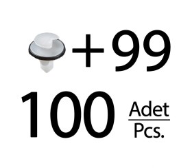 Resim Citroen, Fiat, Ford, Peugeot, Renault İçin Döşeme Klipsi-100'lü 