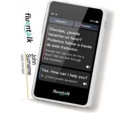 Resim Fluentalk Timekettle T1 Mini Beyaz LCD Tablet Dil Tercüme Cihazı Anında Çeviri Özelliği ile Kompakt 