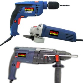 Resim GERMAN STRONG Profesyonel Elektrikli Set 2.28 mm Kırıcı Delici Hilti 5000 Rpm Spiral Taşlama 13 mm Vidalama 