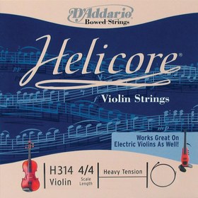 Resim D'Addario H314H Helicore 4/4 Tek Keman Teli - Heavy (Sol) 