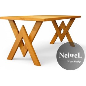 Resim Neiwel Vera Doğal Ahşap Yemek Masası-100-220 Açık Ceviz 