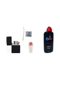 Resim Zippo Siyah Benzinli Çakmak X-Lite Benzin 80 Ml Zippo Taş Fitil 