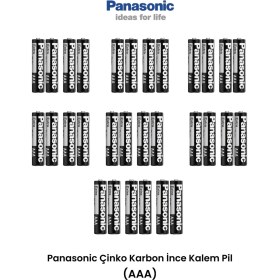 Resim Panasonic Aaa İnce Kalem Pil 30 Adet Kumanda Lamba Pili 
