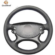 Resim Suofeng El Yapımı Siyah Gerçek Deri Mercedes E-class & Cls Direksiyon Kılıfı - W211 E230 E280 E350 Cls350 Cls500 Uyumlu 