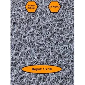 Resim NetBazaars Gri Kıvırcık Plastik Paspas, Dış Mekan Için Paspas, 1X10 