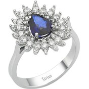 Resim Sirius G Renk Pırlanta Ve Damla Safir Taşlı Yüzük 0804R0254 