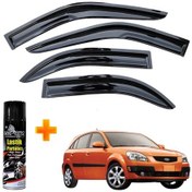 Resim Kia Rio Mügen Cam Rüzgarlığı Hb 2005-2011 Arası 4 Lü Takım +500ml Lastik Parlatıcı 