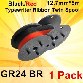 Resim Xplus Sharp 300, 300 Srs, 500, 600 Gr.24 (12.7MMX5M) Universal Kırmızı/siyah (Red/black) Muadil Ithal Şerit 