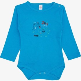 Resim Breeze Erkek Bebek Çıtçıtlı Zıbın Body Hayvanat Bahçesi Dost Hayvanlar Baskılı 9 Ay-3 Yaş, Mavi Mavi 