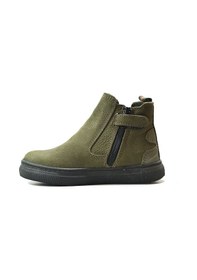 Resim Onlo Ayakkabı R.246-1 Deri Nubuk Haki Kürklü Erkek Çocuk Bot Haki 