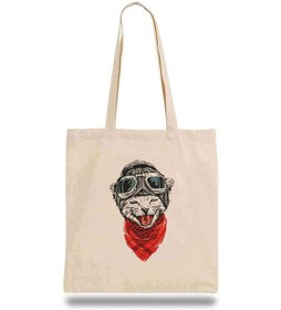 Resim Bez Çanta Kedi Buff Gözlük Bej 